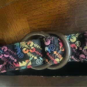 Embroidered Floral Belt 35”